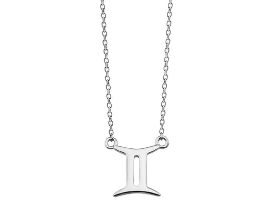 Zodiac Tweelingen Ketting Zilver ZN006S-0