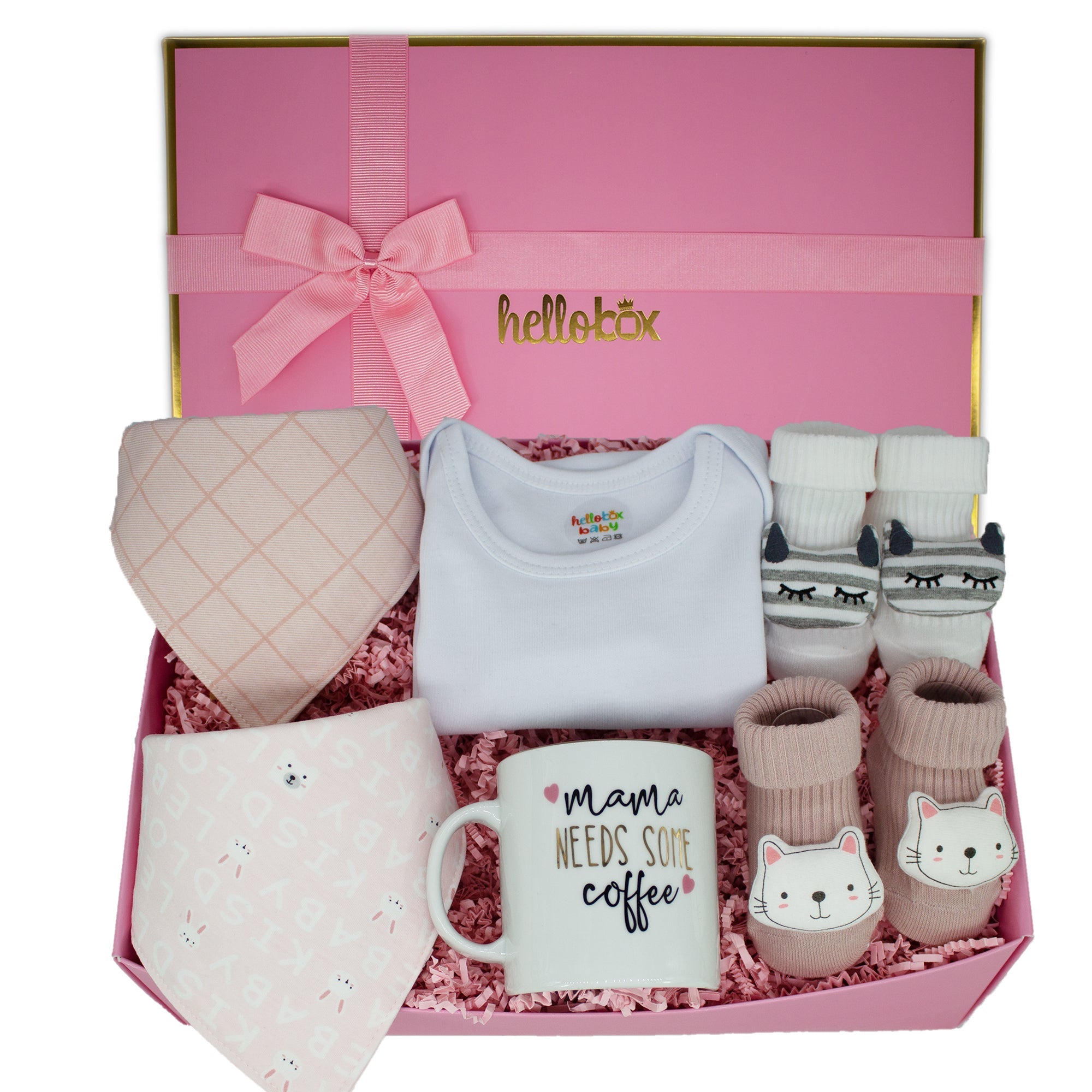 Hellobox Baby Gift Girl, Bib, Socks, Gift Set for Newborn Baby and Mom/Gift for Birth-5