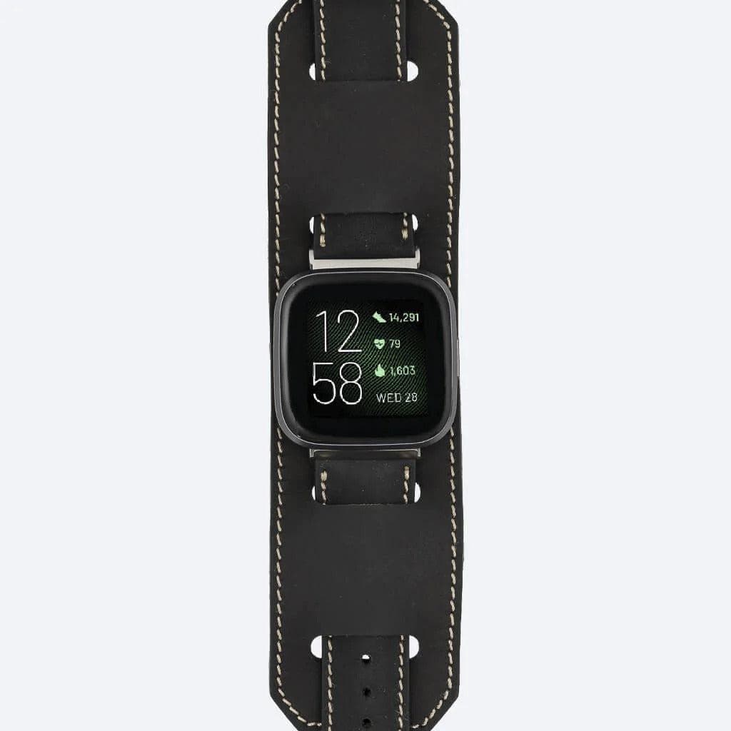 Swansea Cuff FitBit Leather Watch Straps-3