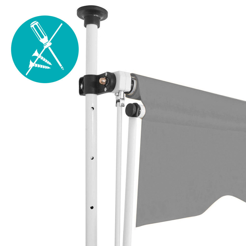 Rolovací markýza, šedá, 250x120 cm-2