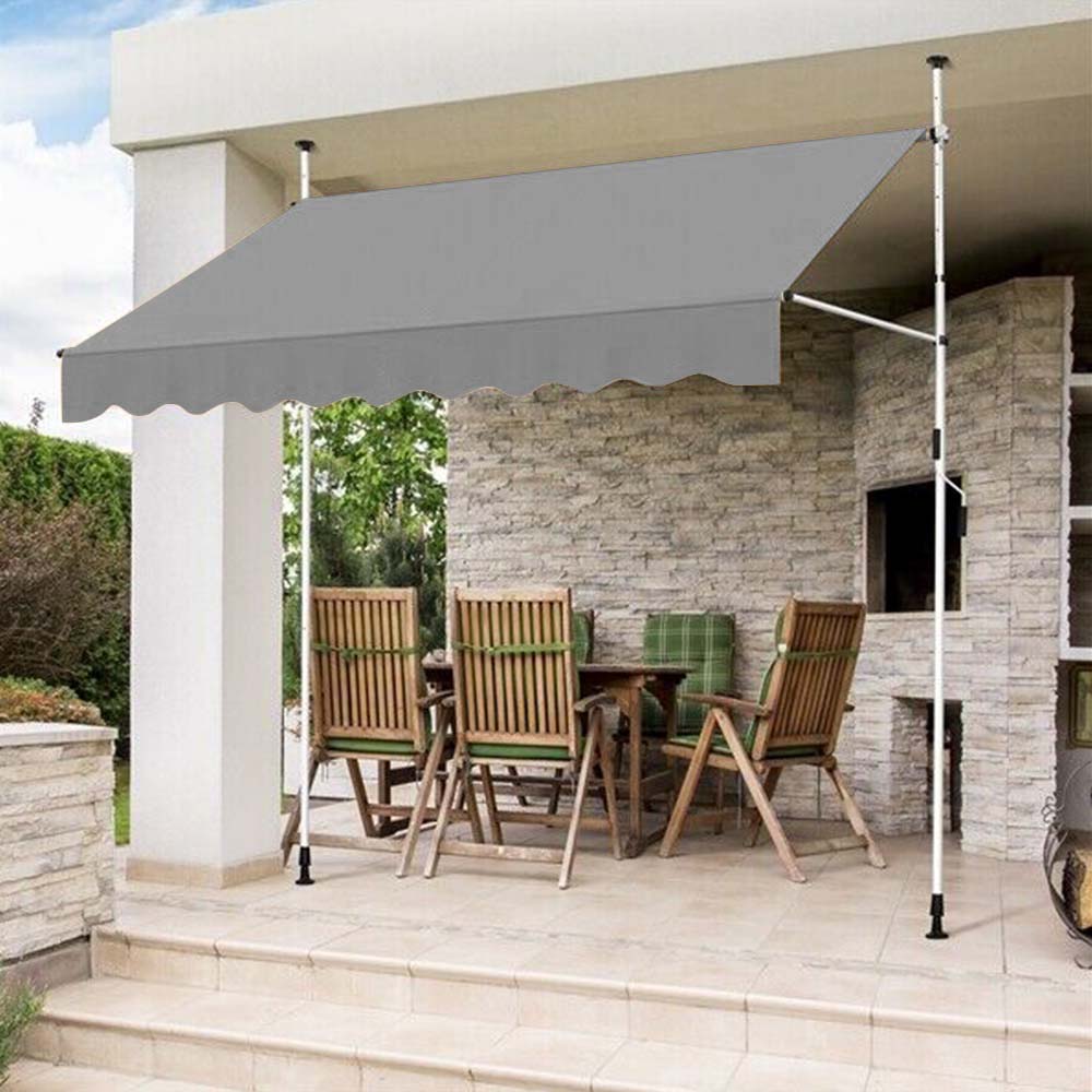 Rolovací markýza, šedá, 250x120 cm-4